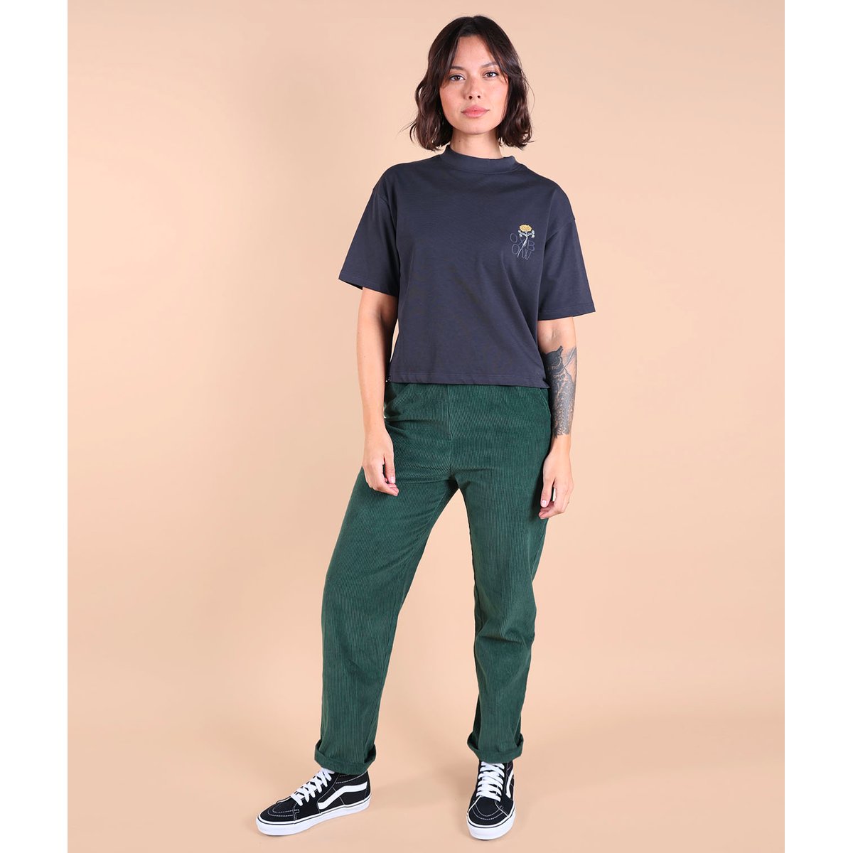 Tee-shirt boxy CUTTING graphite, OXBOW