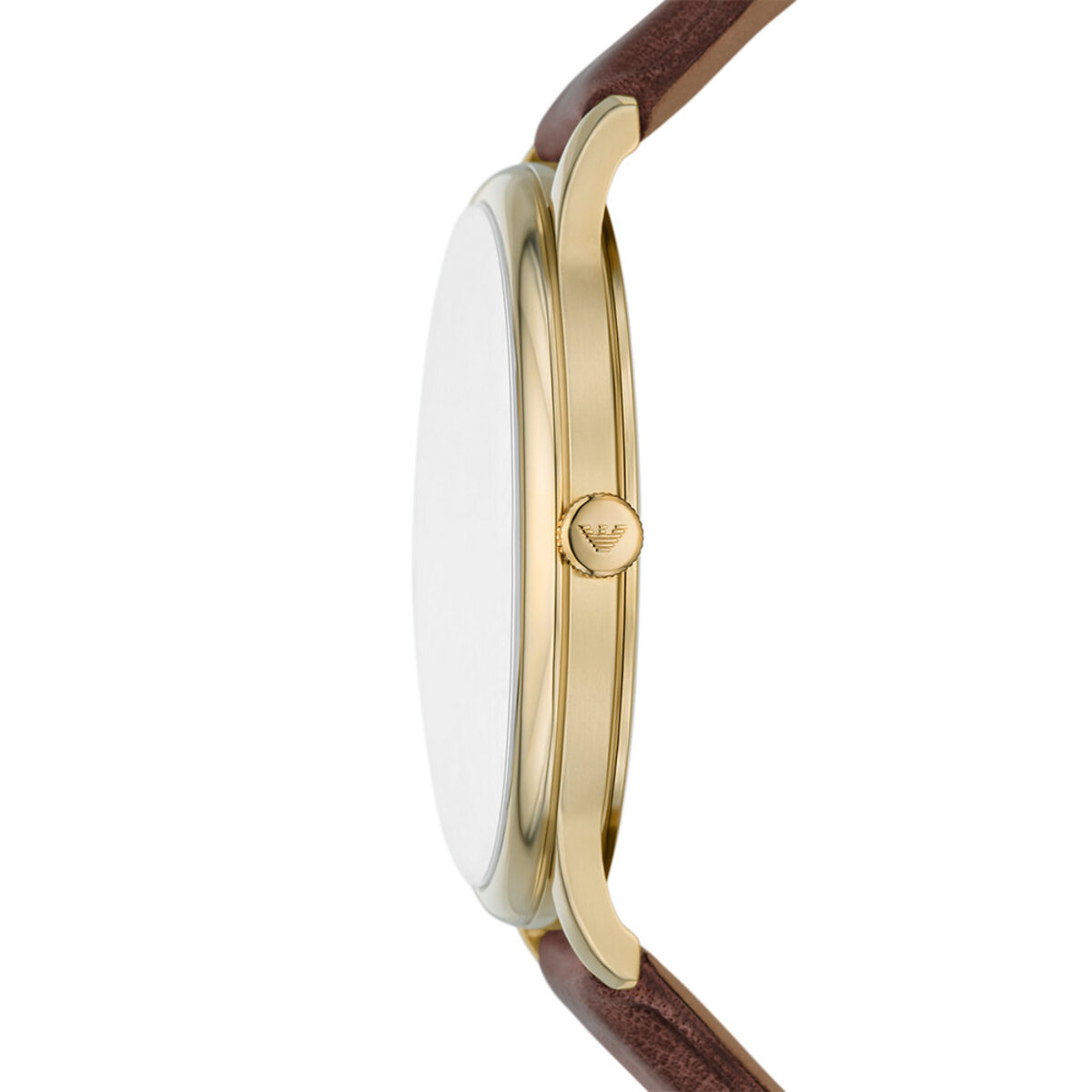 Montre Analogique  EMPORIO ARMANI doré champagne marron, EMPORIO ARMANI