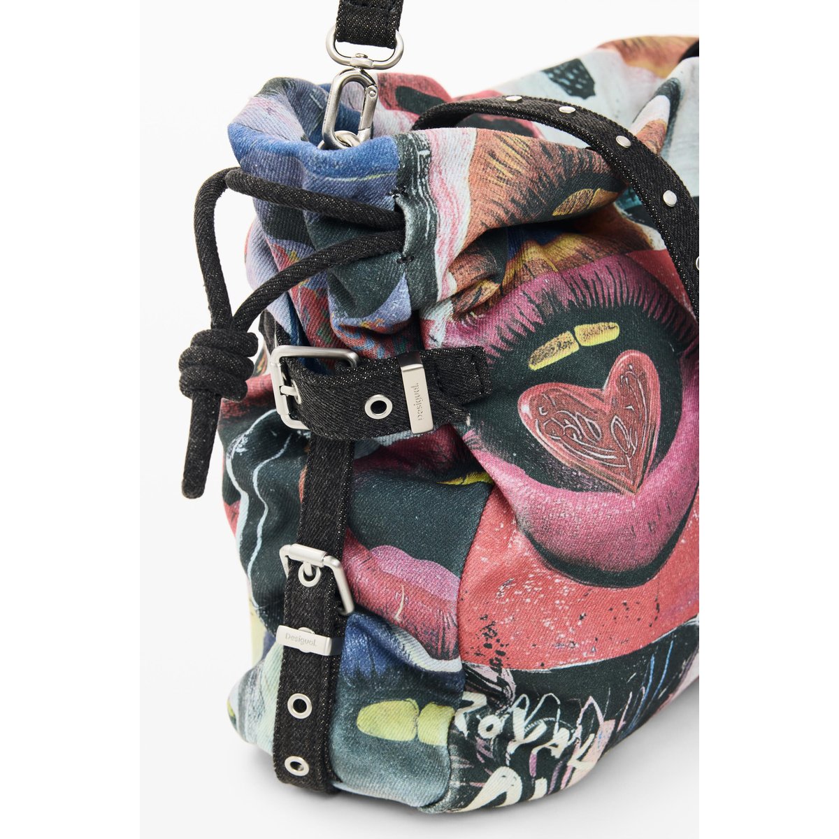 Sac shopper imprimé bleu, DESIGUAL