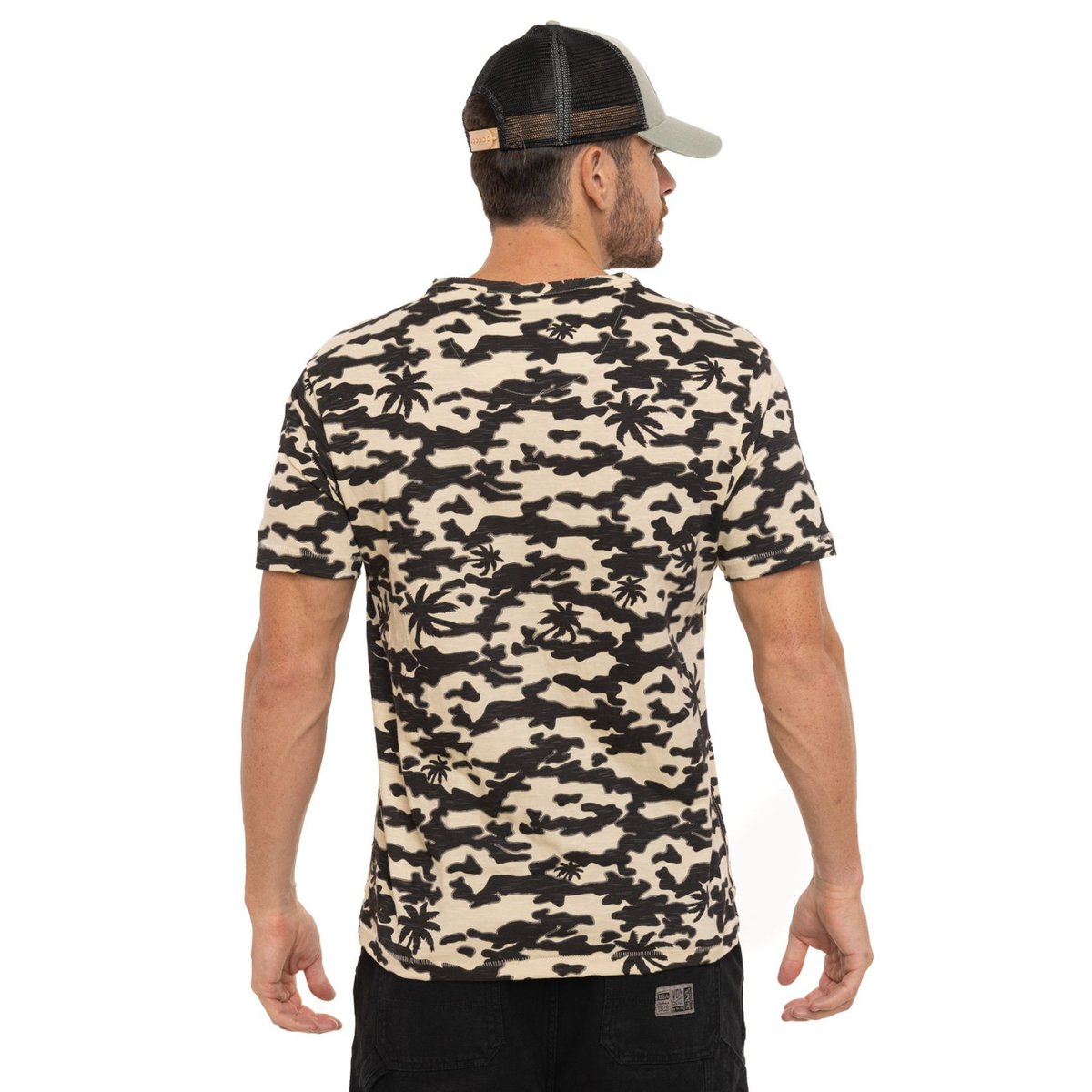 Tee Shirt coton Ron noir/beige, VON DUTCH