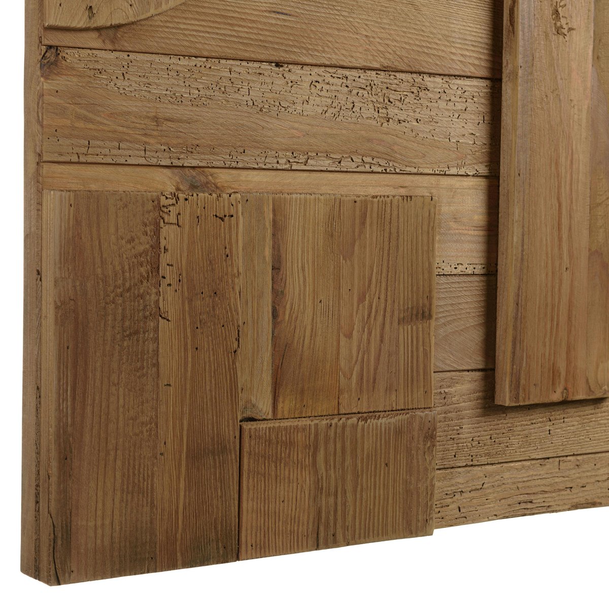 Décoration murale pin recyclé formes variées DENVER bois naturel, PIER IMPORT