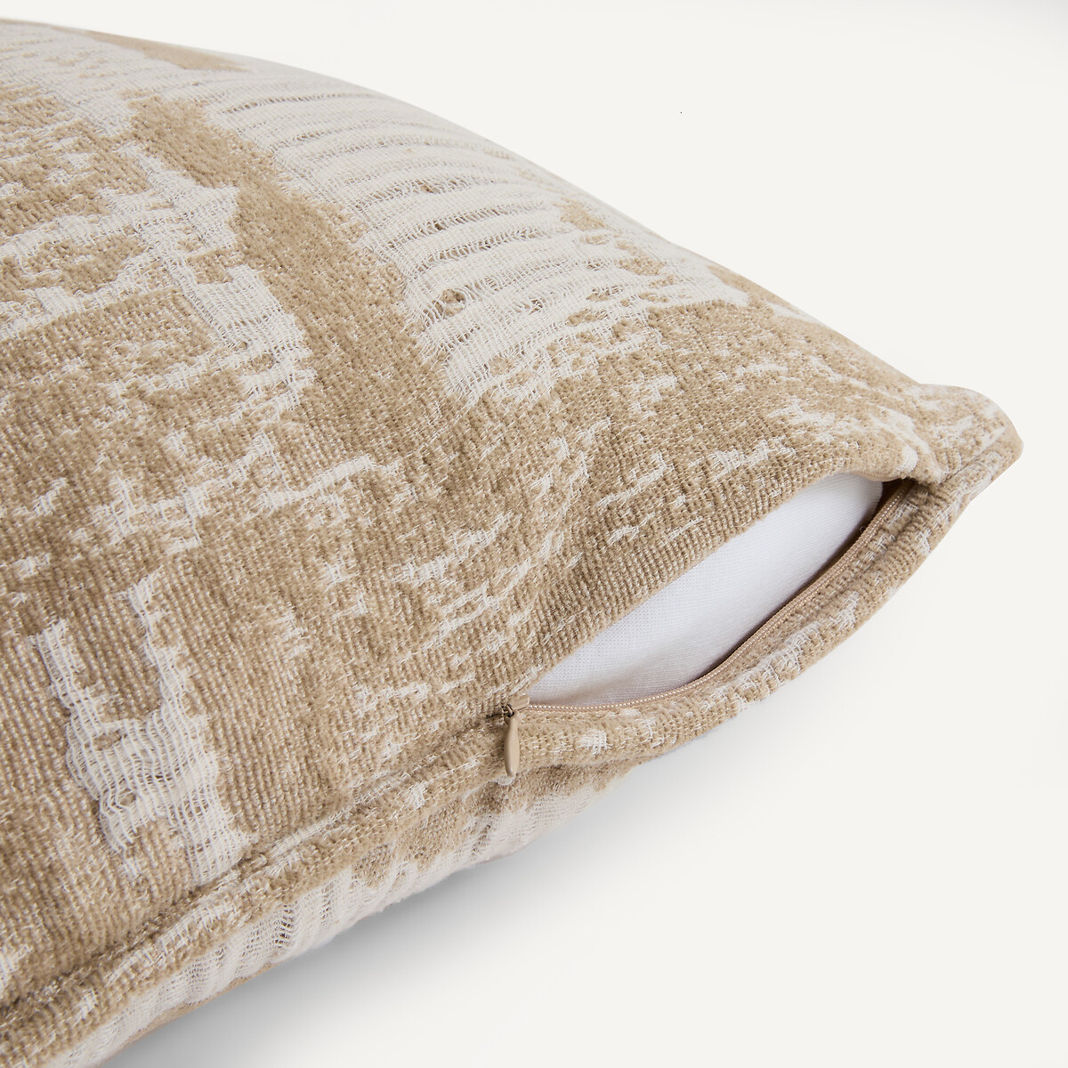 Housse de coussin en jacquard, AGOSTINA ecru/beige, AM.PM