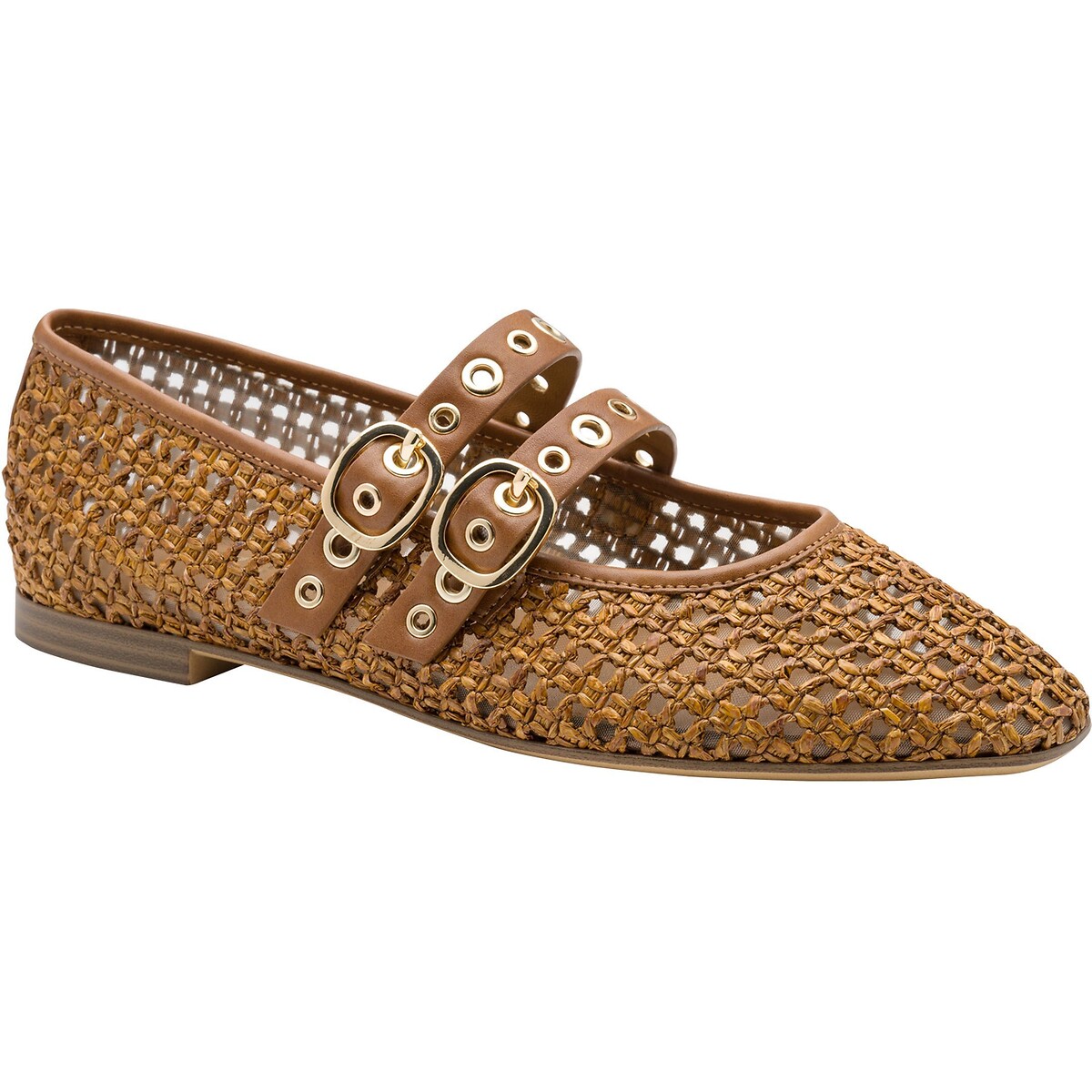 Openwork Mary Jane Ballet Pumps cognac, TAMARIS