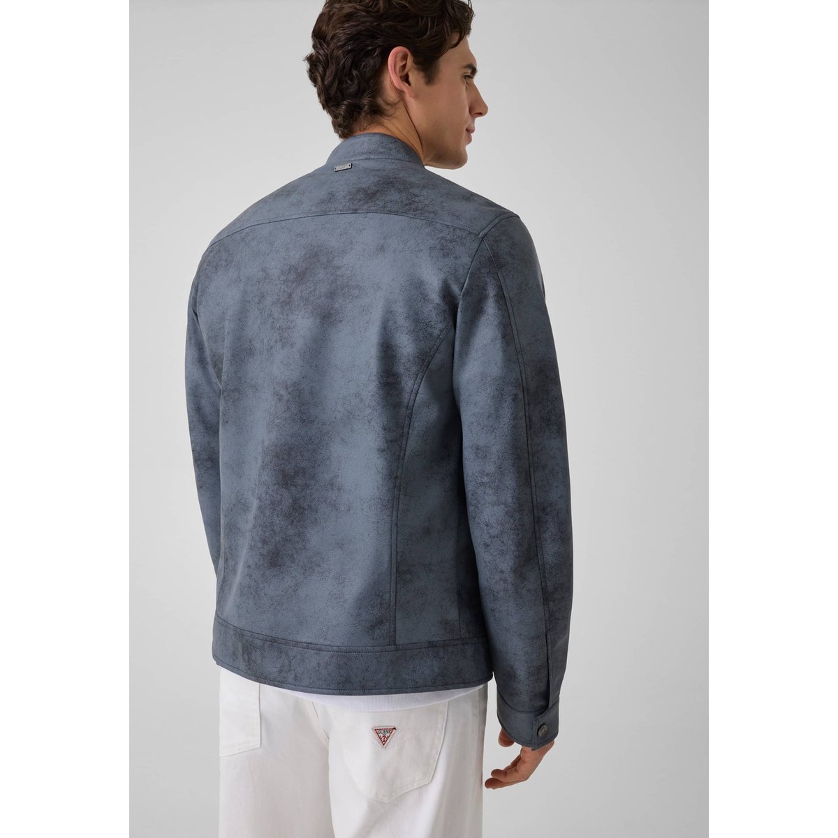 Veste En Simili Cuir bleu, GUESS