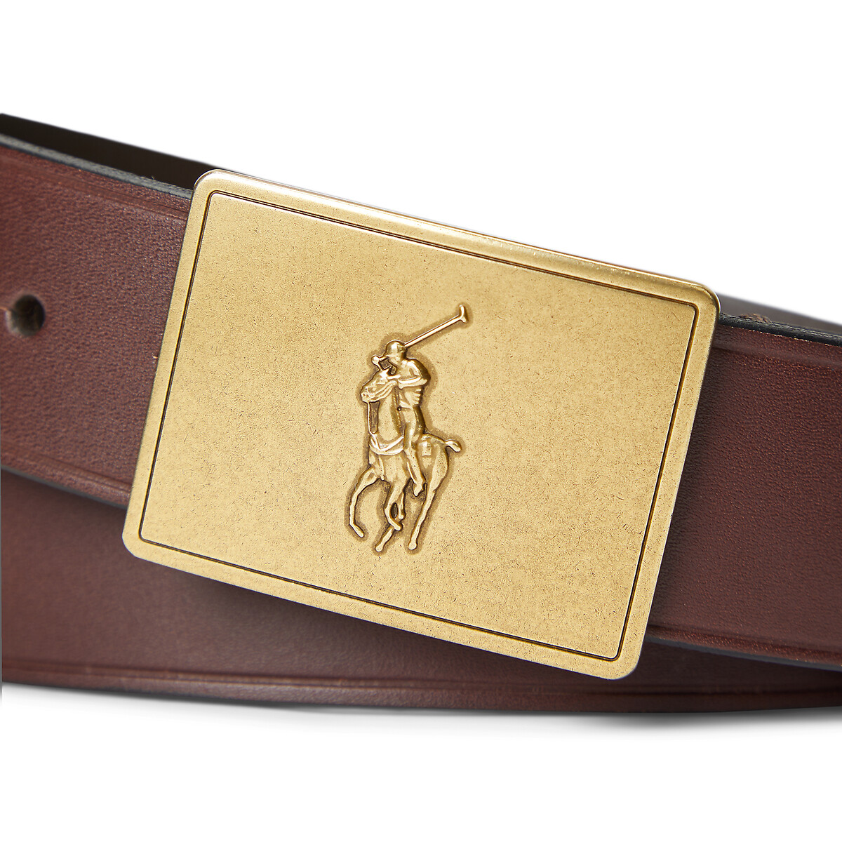 Ceinture en cuir marron, POLO RALPH LAUREN
