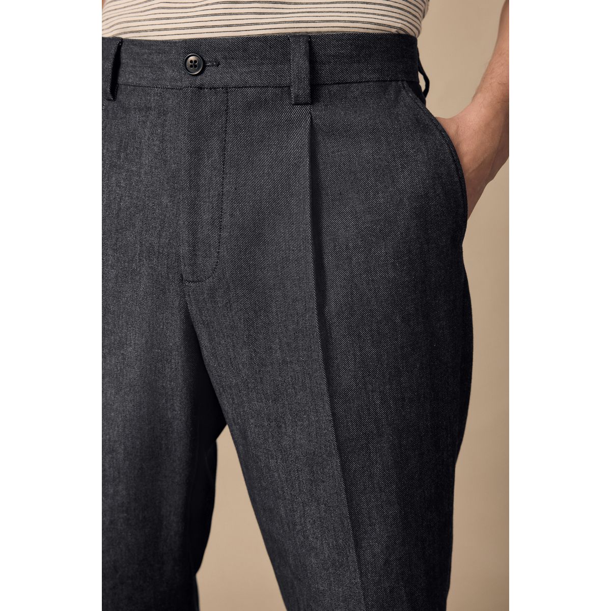 Pantalon de costume décontracté en denim bleu, NEXT