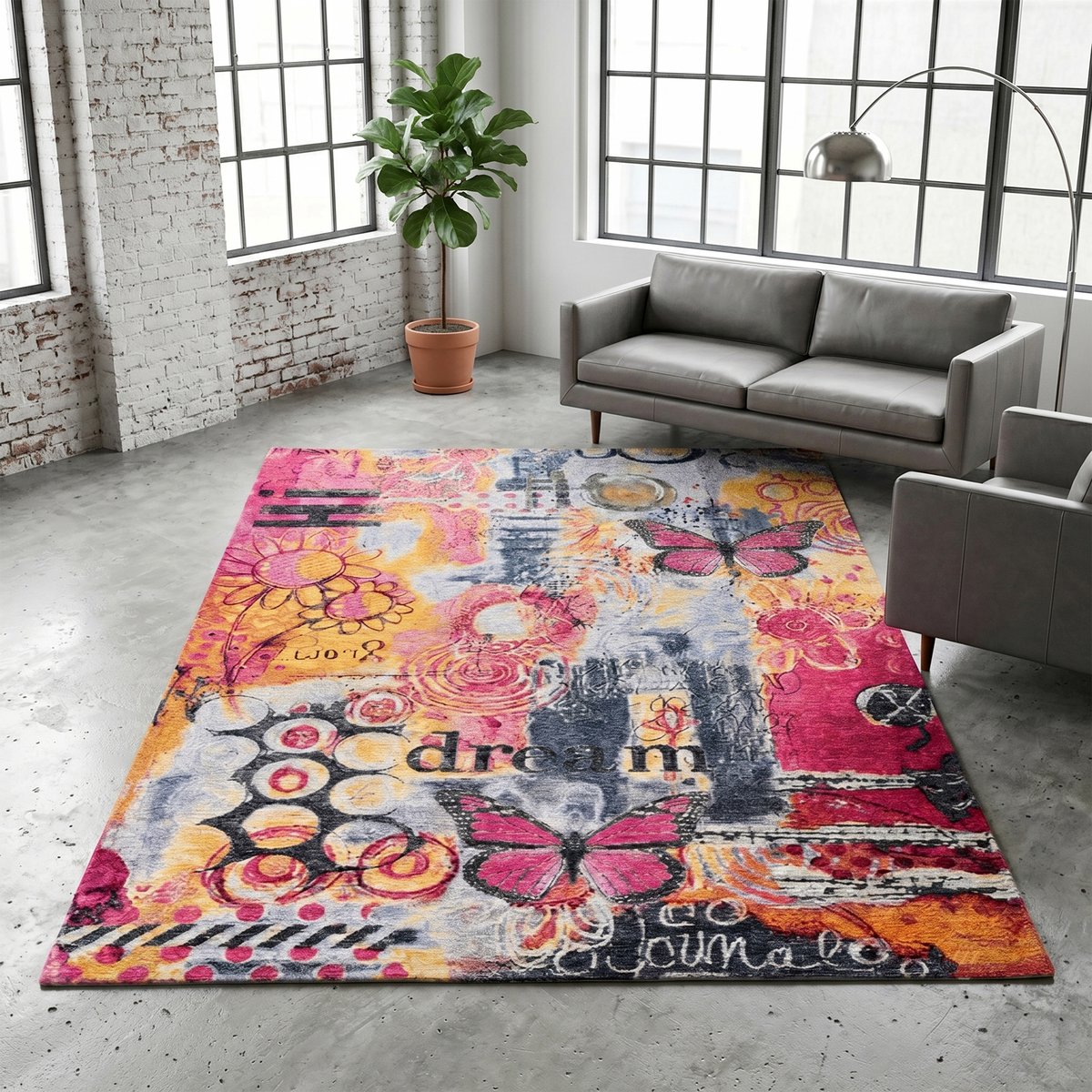 Tapis de salon moderne - COSIMA multicolore, GINO FALCONE