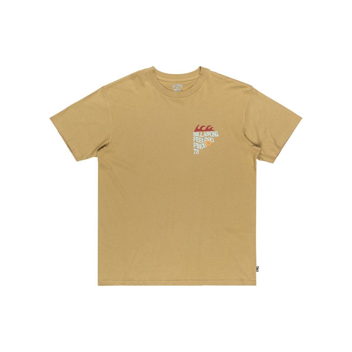 T shirt manches courtes TWIN FIN beige khaki, BILLABONG
