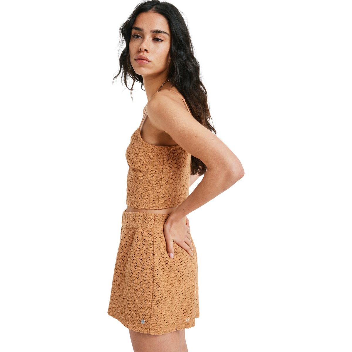 Short en crochet OCEAN SOUNDS. marron almond, ROXY