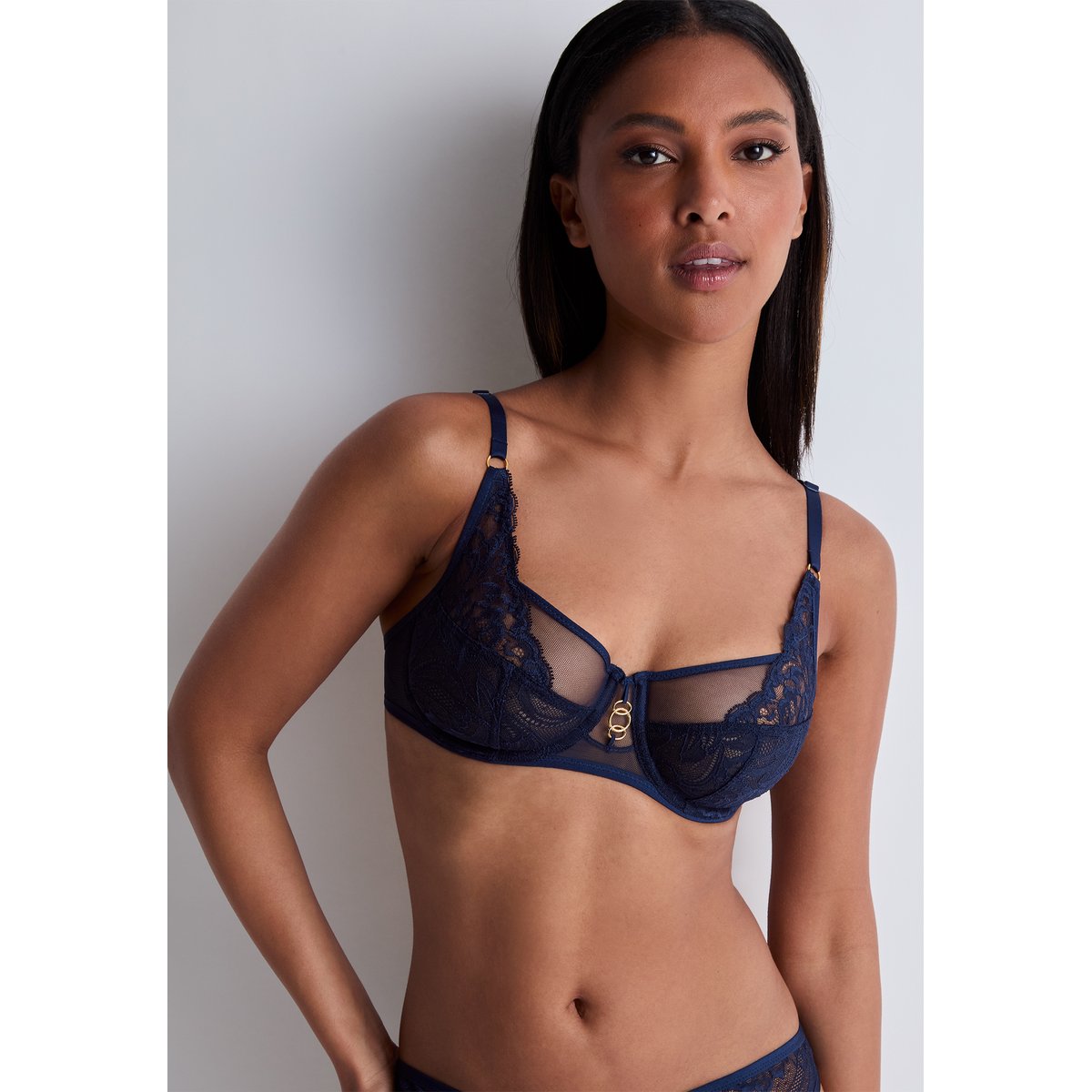 Soutien-gorge Emboitant Foulard Feeling Myself bleu, AUBADE