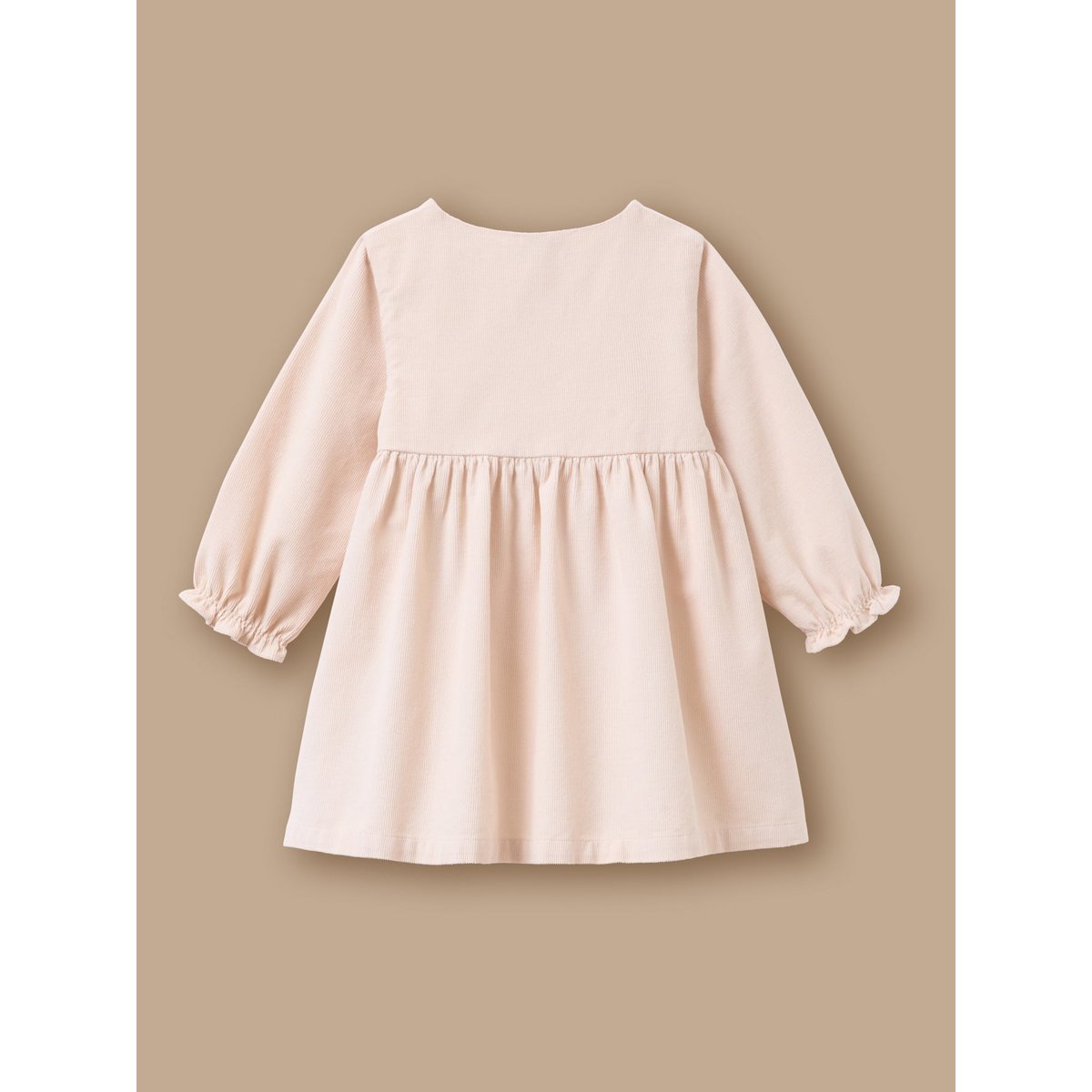 Robe velours et broderie vanille, CYRILLUS