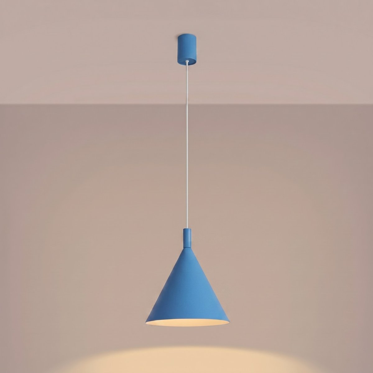 Suspension Acier Bleu E27 1 Nox bleu, EDEN