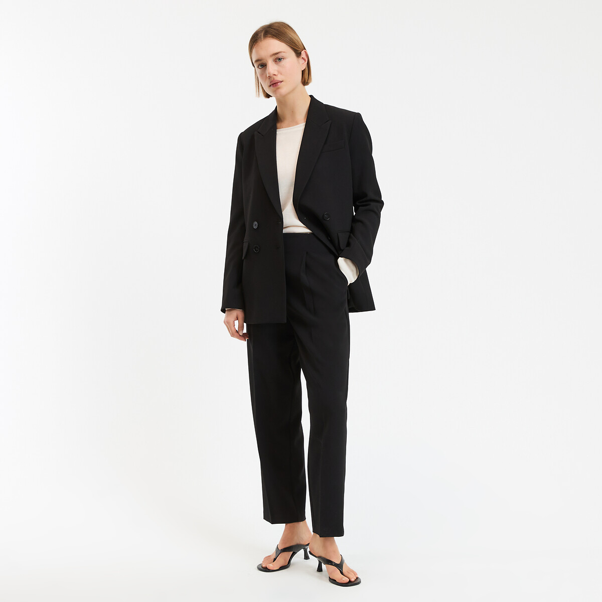 Pantalon cigarette noir, LA REDOUTE COLLECTIONS