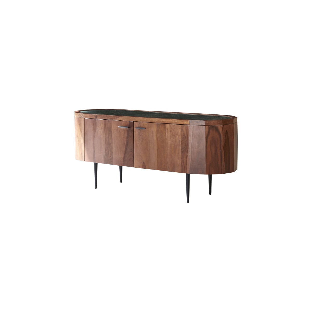 Meuble Hi-FI, TV en Palissandre massif, JADE marron, TIKAMOON