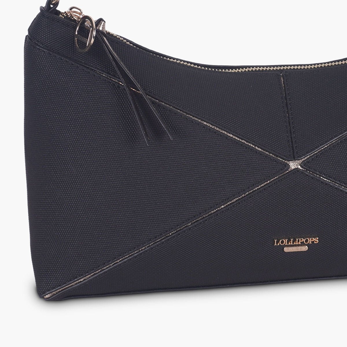 Sac porté épaule Tamelia noir,doré, LOLLIPOPS