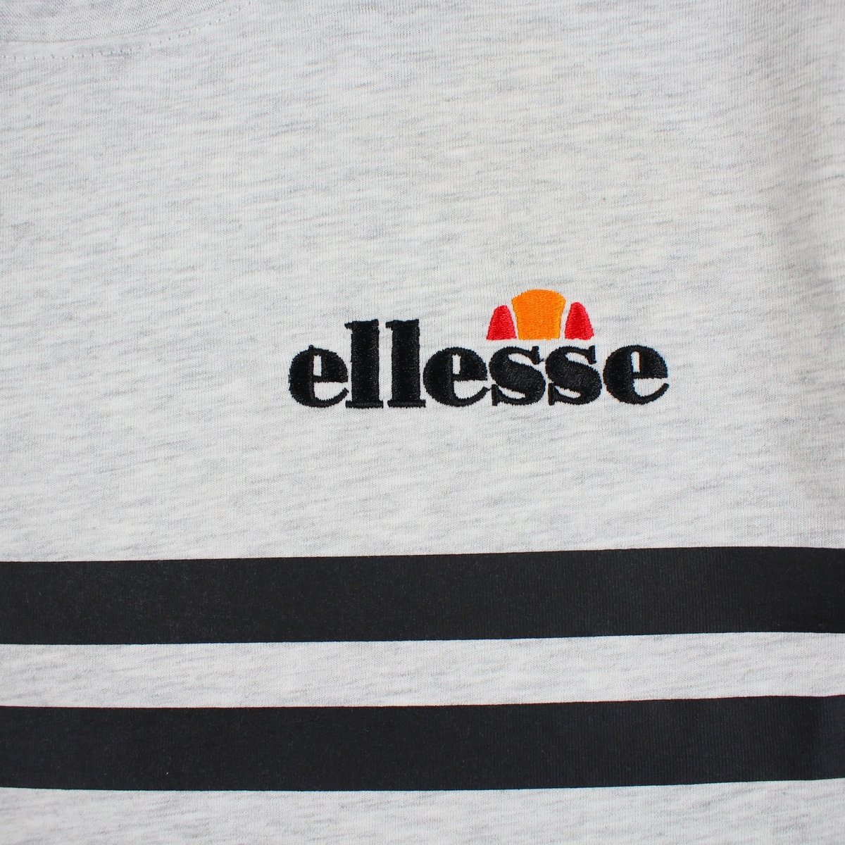T-shirt manches courtes à rayures, col rond DAILY blanc, ELLESSE