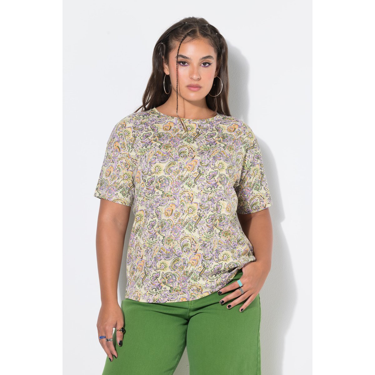 T-shirt oversize, imprimé cachemire cactus, STUDIO UNTOLD