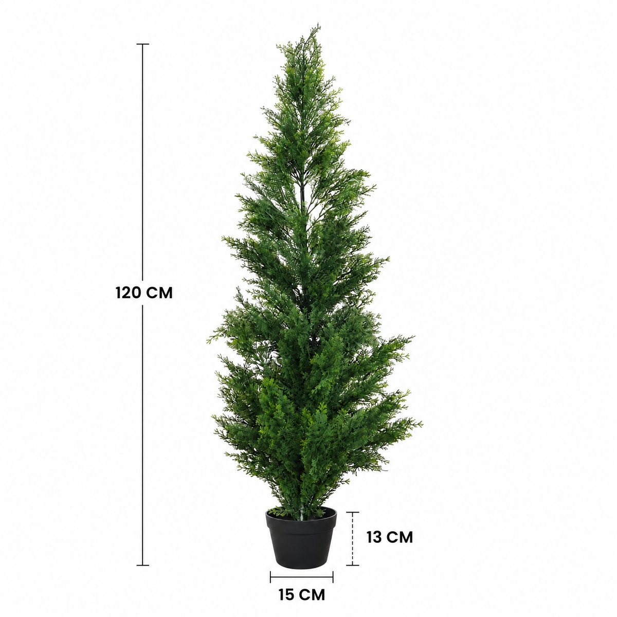 Cyprès artificiel en pot H120 vert, SIA