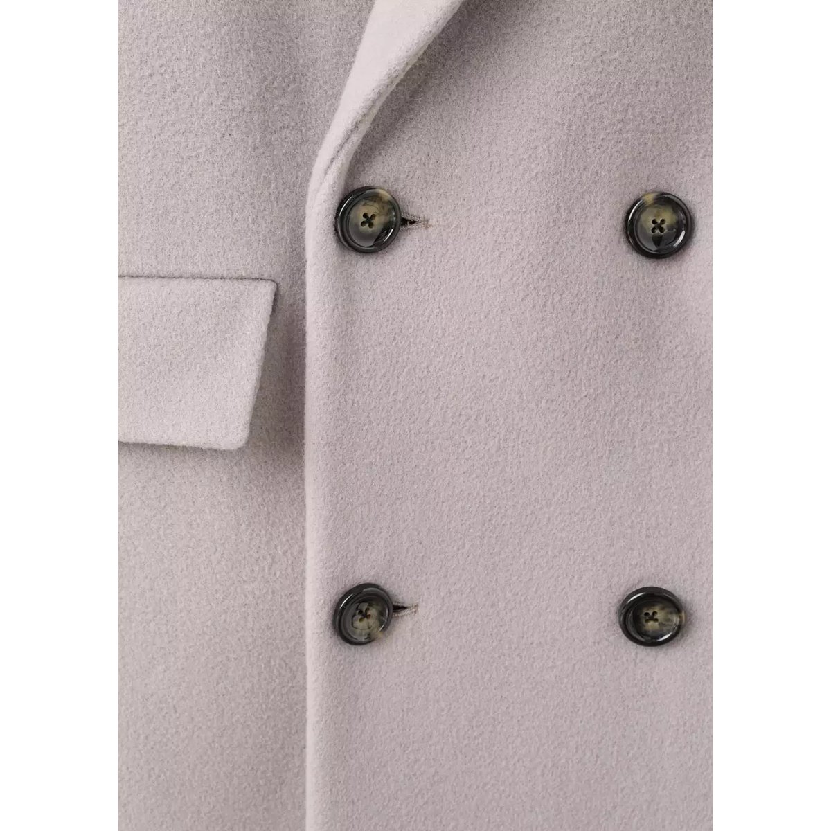 Manteau en laine à double boutonnage marron moyen, MANGO