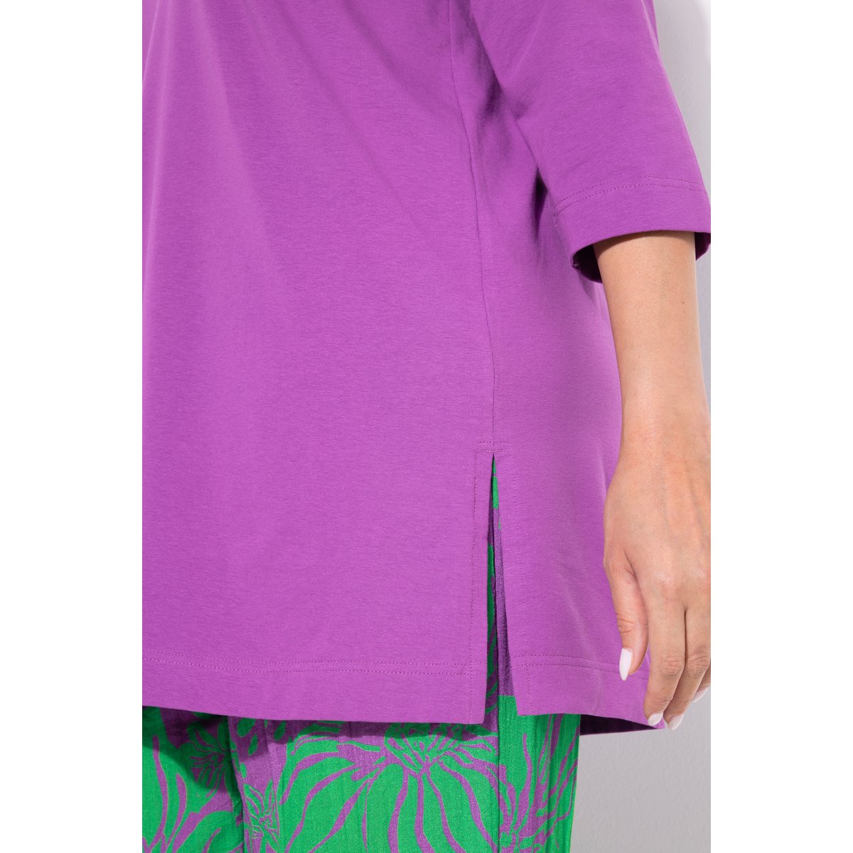 T-shirt long violet, ULLA POPKEN