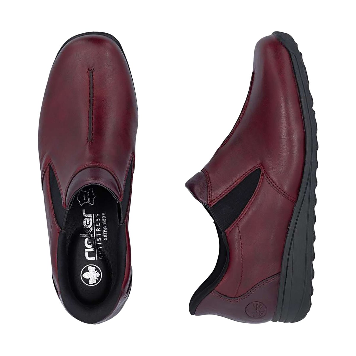 Basket Cuir rouge, RIEKER