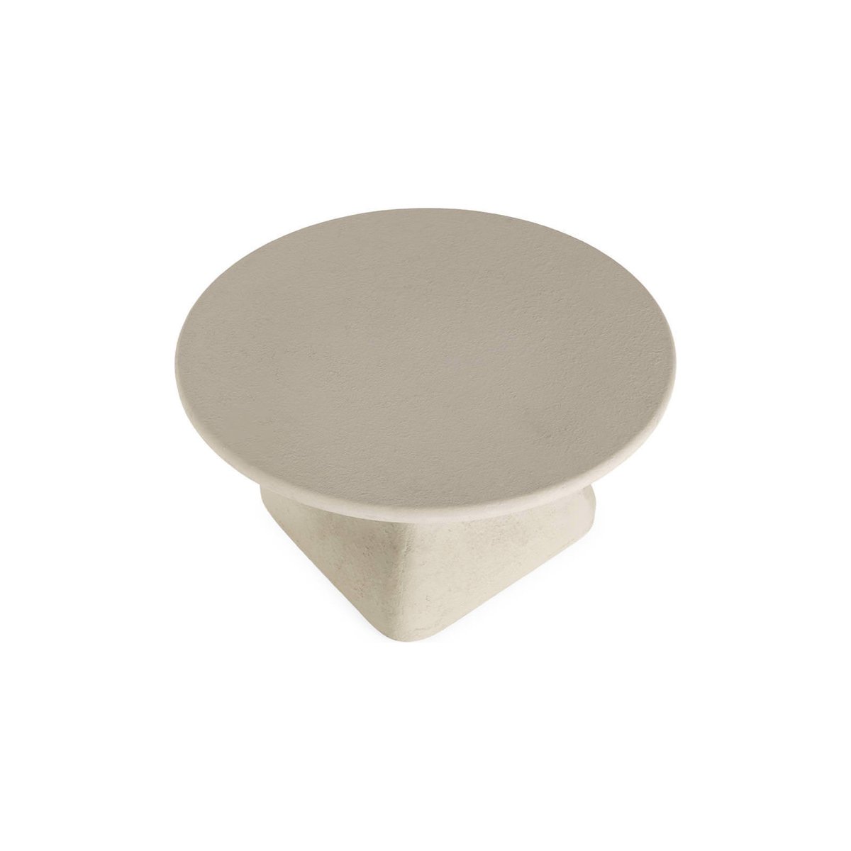 Table basse ronde en bois sculpturale gris, RECOLLECTION