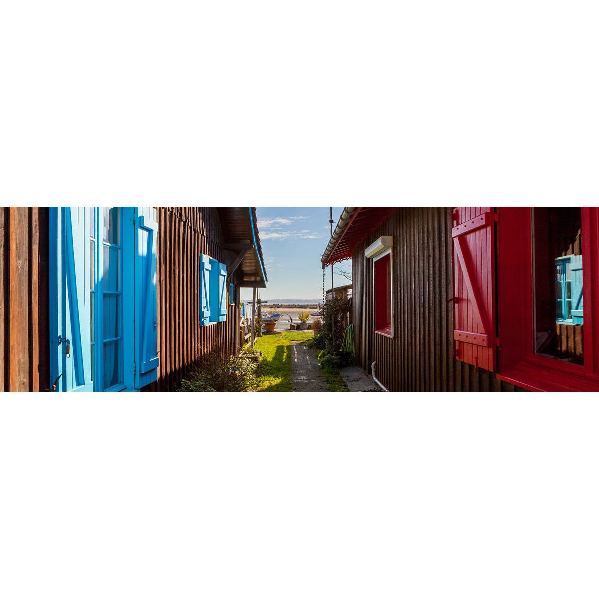 Tableau Mural Cabane Cap Ferret MER tableaux sur toile-multicolore, CEANOTHE