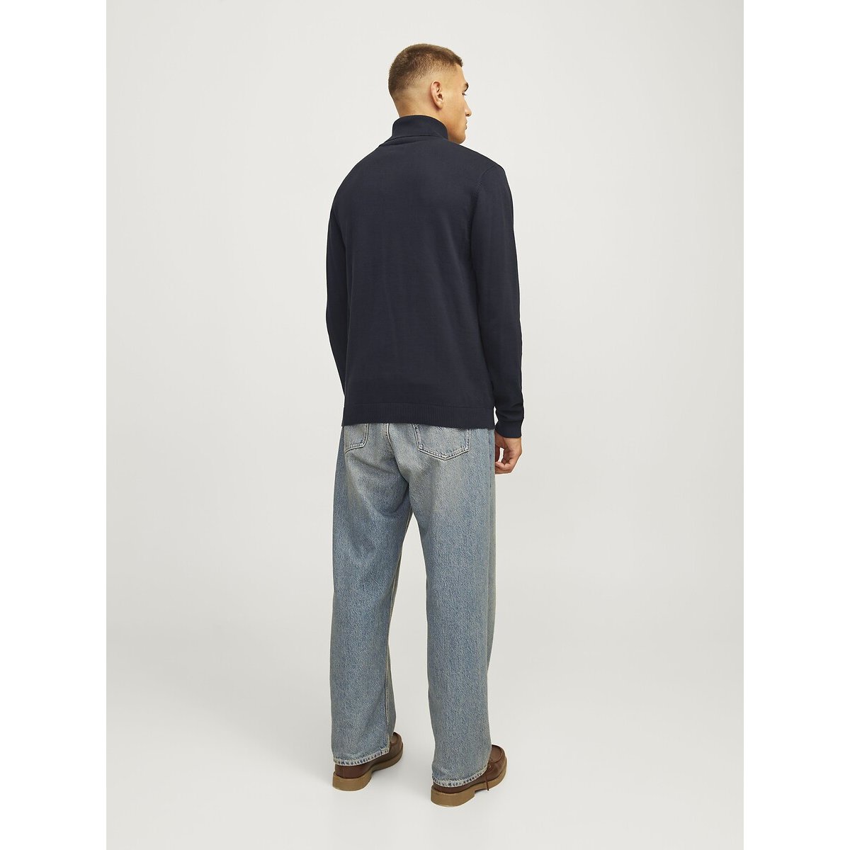 Maglione a dolcevita blu marino, JACK & JONES
