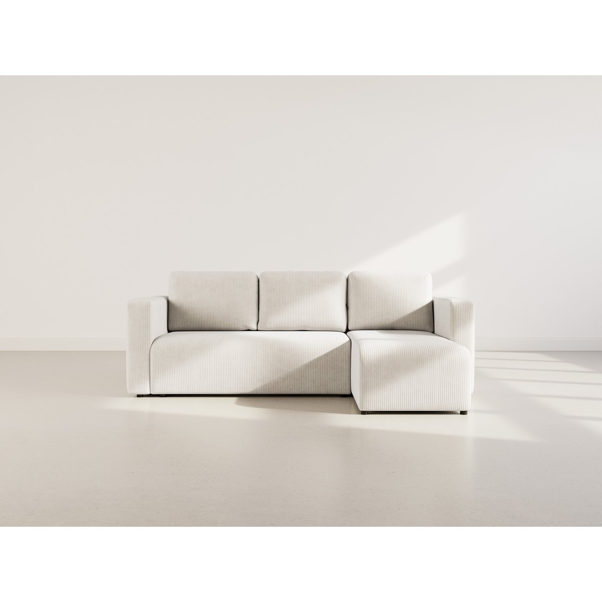 Canapé d'Angle Convertible 4 places - CANOPY beige, BEST MOBILIER