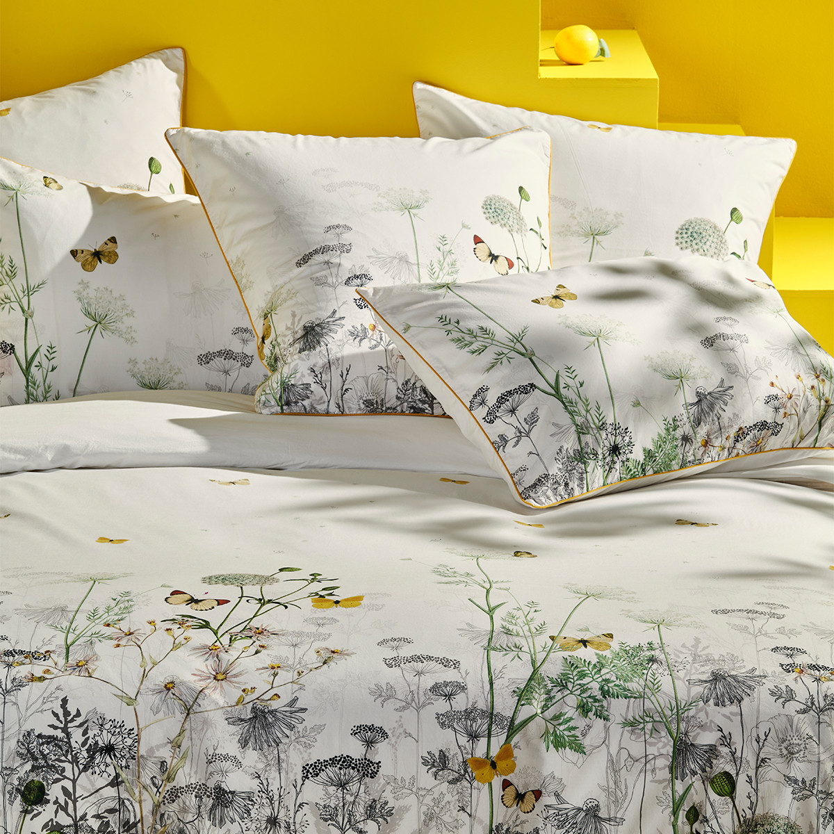 Housse de couette percale de coton lavé ESCAPADES MAGIQUES naturel, GARNIER THIEBAUT