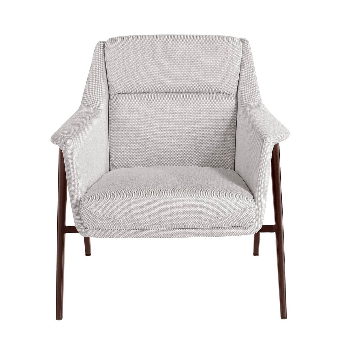 Fauteuil en tissu blanc white | brown, ANGEL CERDA