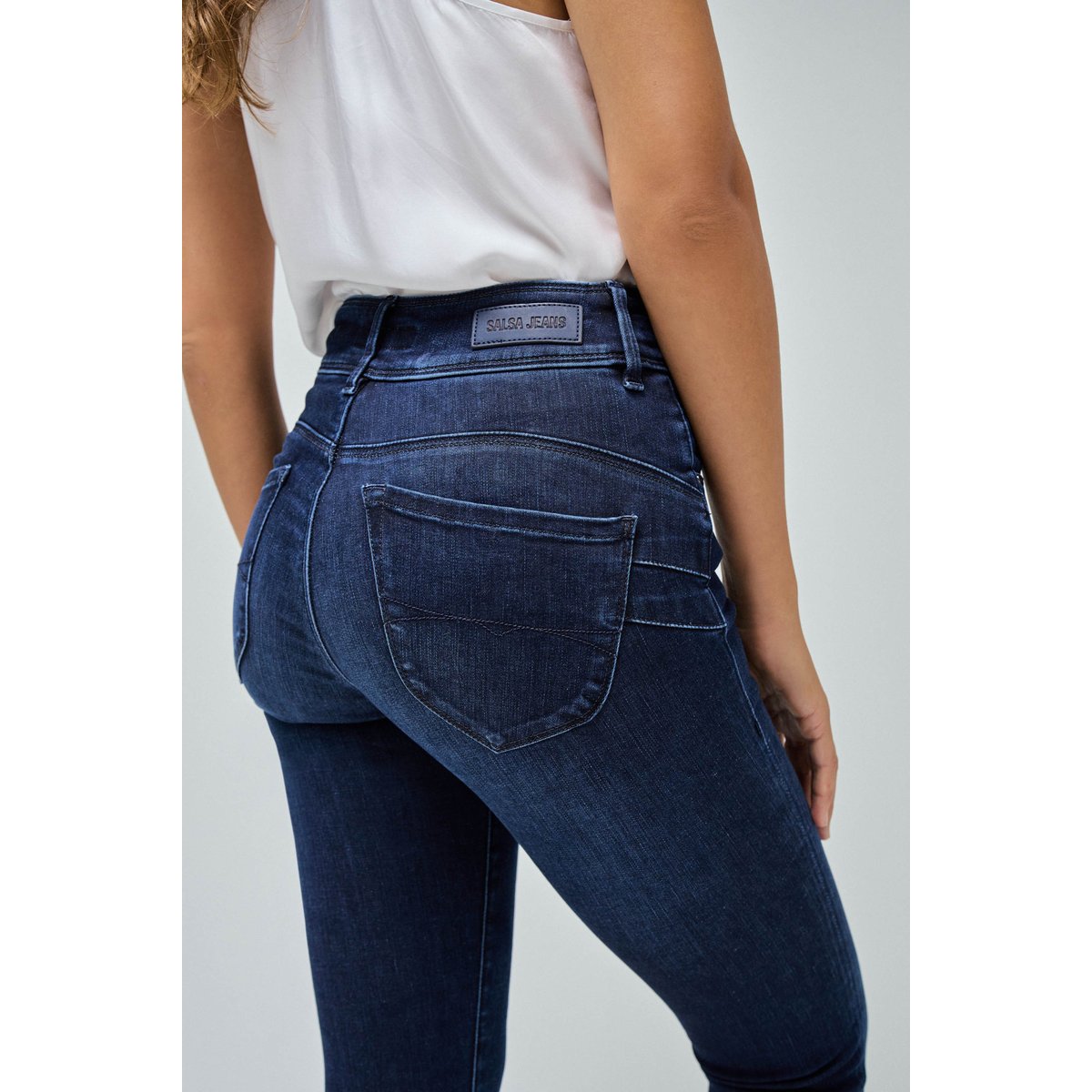 JEAN SECRET PUSH IN SKINNY SOFT TOUCH bleu, SALSA JEANS