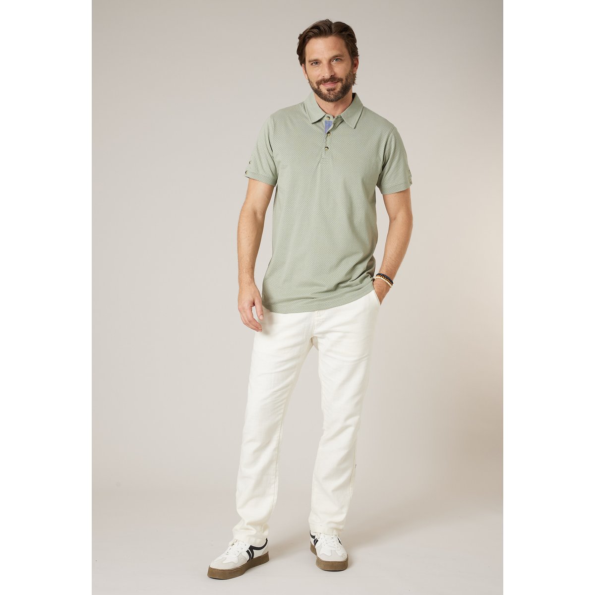 Polo homme en 100% coton RAINLESO eucalyptus, DEELUXE