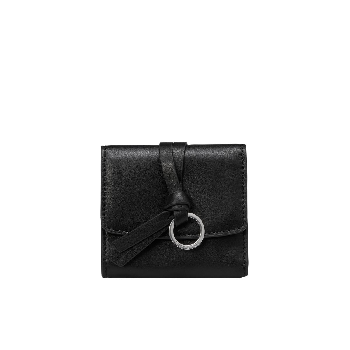 Portefeuille 2-en-1 modèle Lunya en cuir de vachette souple noir, MARC O'POLO