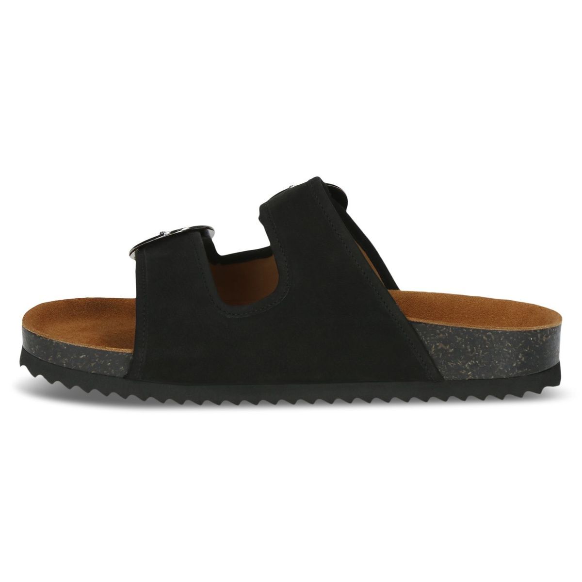 Mule en cuir noir nubuck, CAPRICE