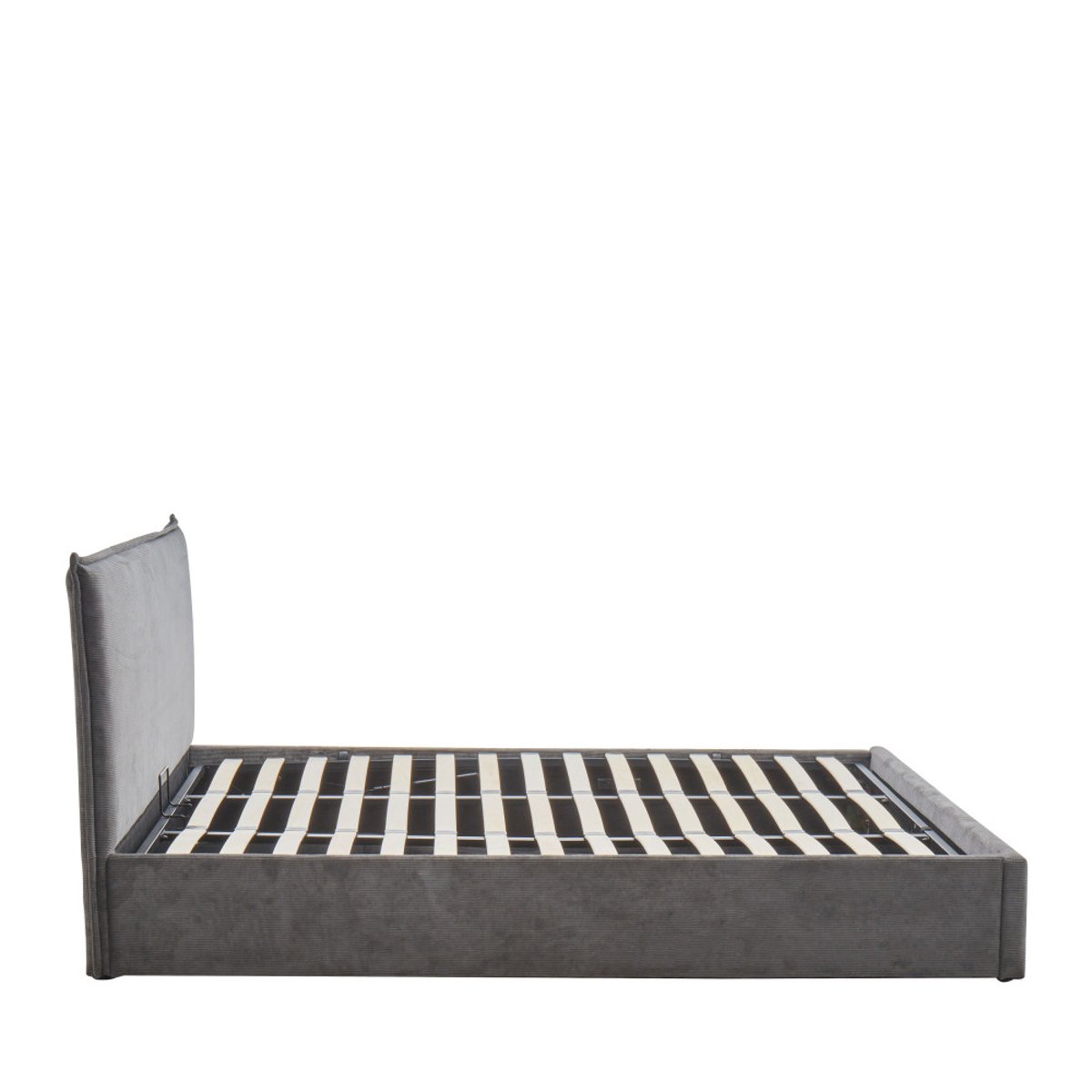 Lit coffre en velours côtelé 180x200cm- CAMA gris, DRAWER