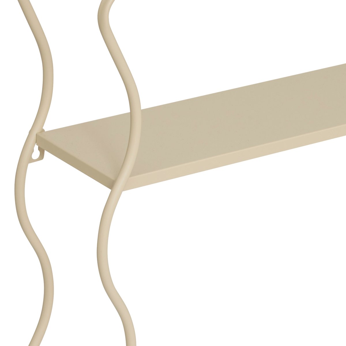 Étagère murale 2 niveaux en métal JUDY beige, ATMOSPHERA