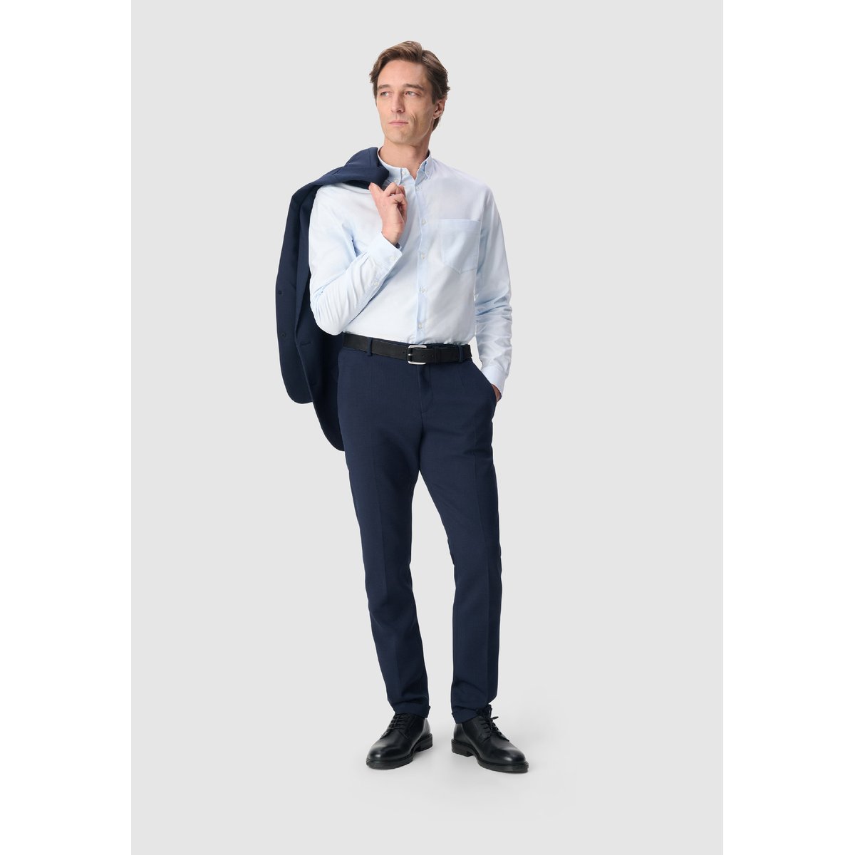 Chemise regular poche plaquée bleu ciel, IKKS