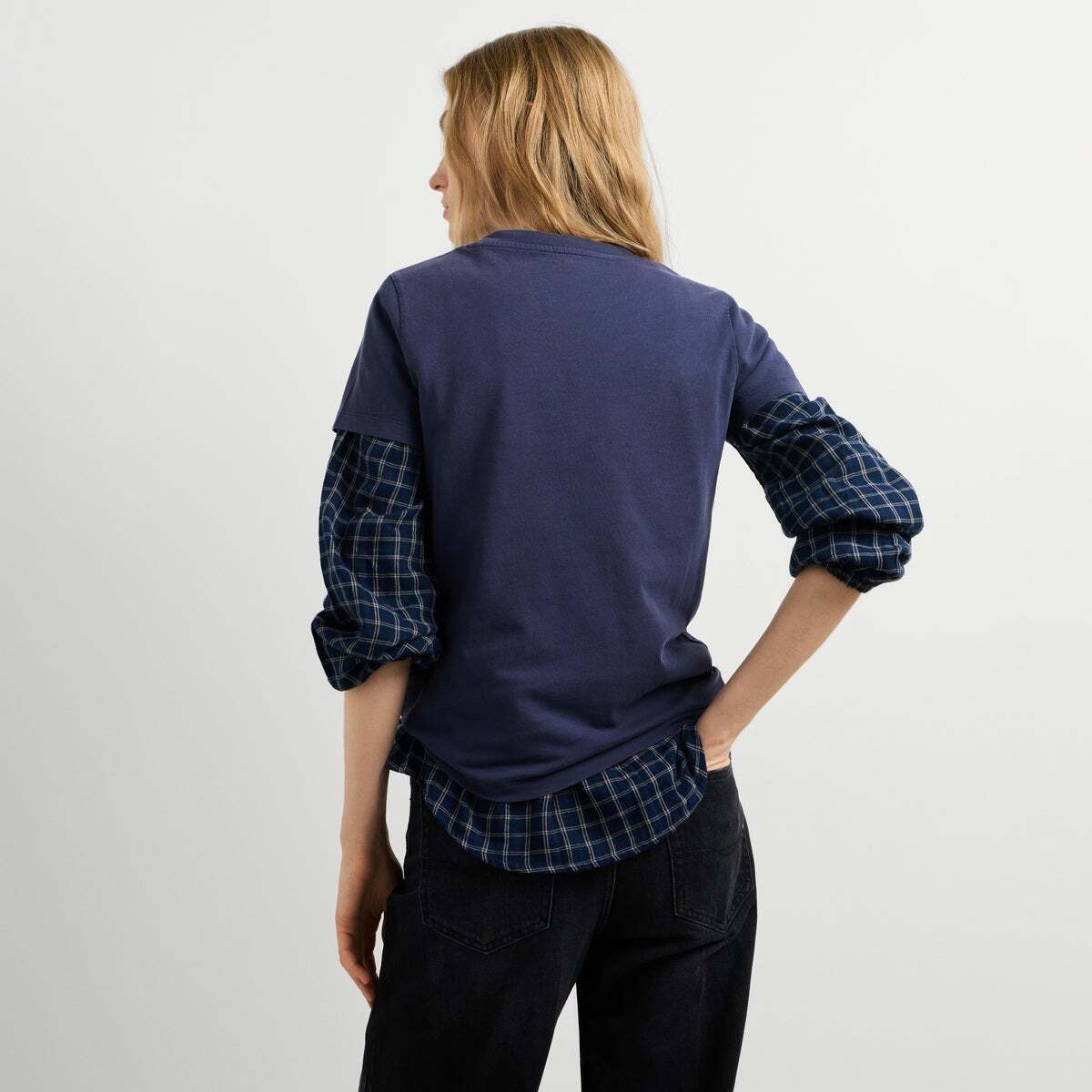 T-Shirt À Logo Rétro Imprimé bleu acier, PEPE JEANS