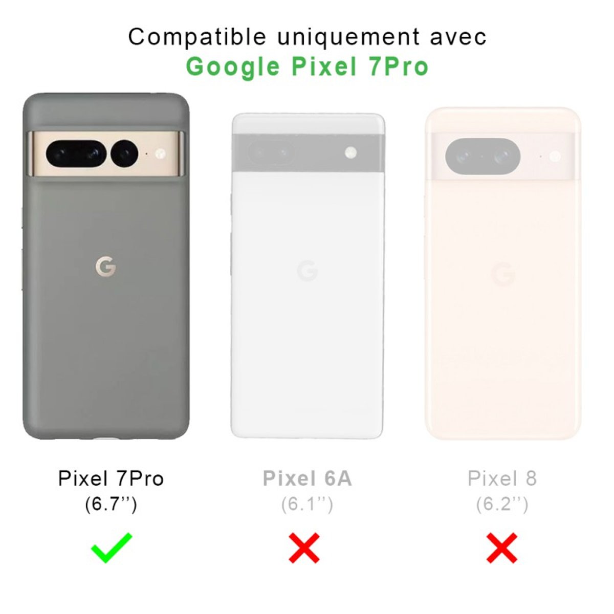Coque Pixel 7 Pro antichoc + 2 vitres bleu, EVETANE