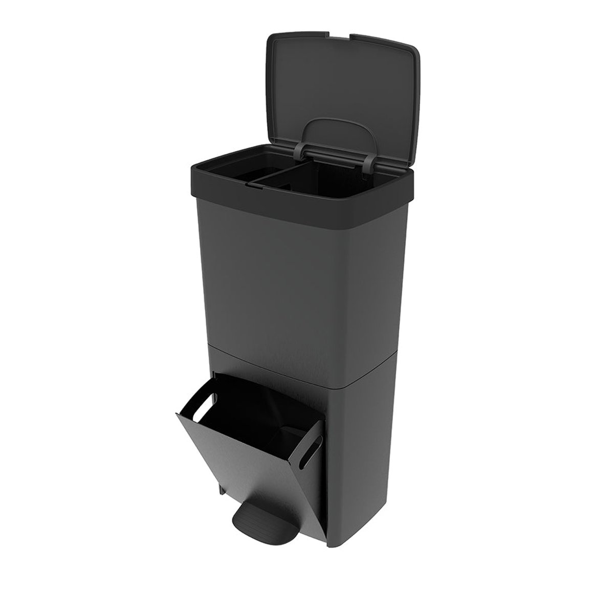 Poubelle de cuisine tri sélectif PICEA gris, KITCHEN MOVE
