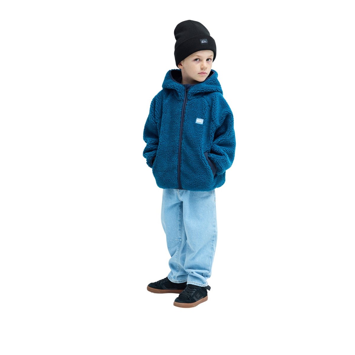 Sweat zippé à capuche SLALOM POLAR bleu blue coral, QUIKSILVER