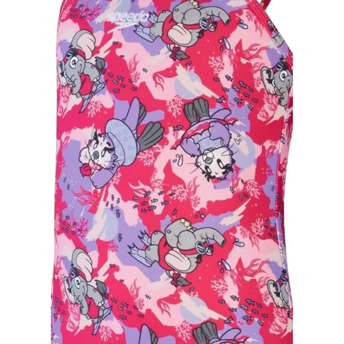 Maillot de bain 1 pièce motif/style animaux rose, SPEEDO