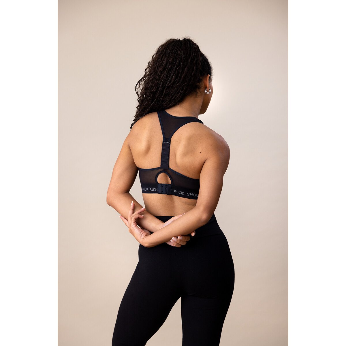 Extreme Support Sports Bra with Zip Fastening black, CHAMPION SHOCK ABSORBER