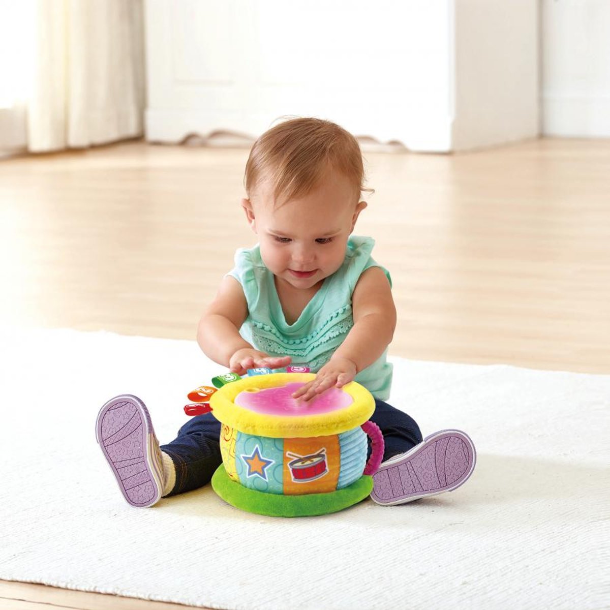 Tambour lumi magique en tissus couleur unique, VTECH