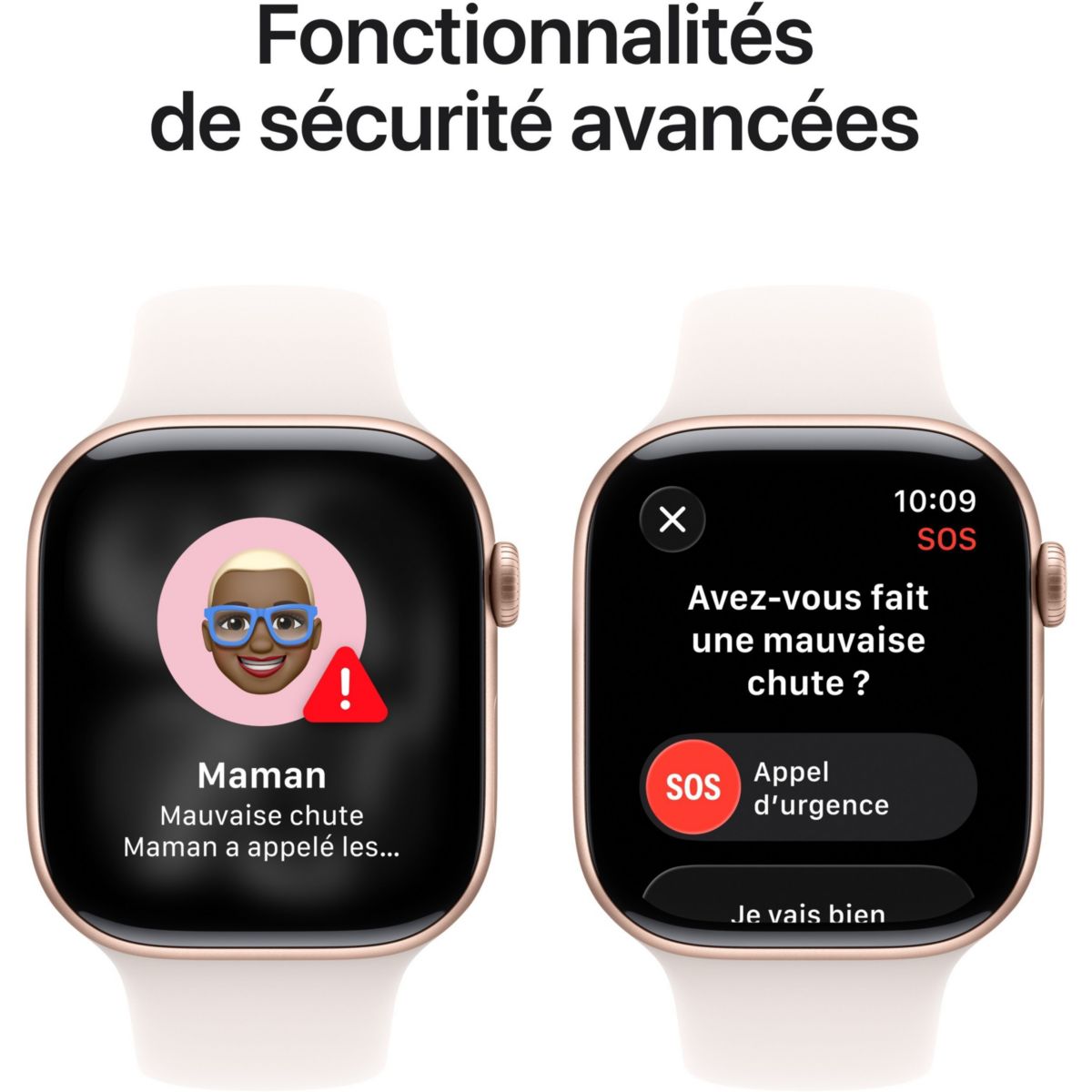 Montre connectée 46mm Alu Or Rose Serie 11 M/L Cellular rose, APPLE