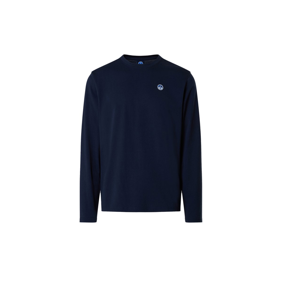 T-shirt à manches longues avec écusson de logo bleu marine, NORTH SAILS