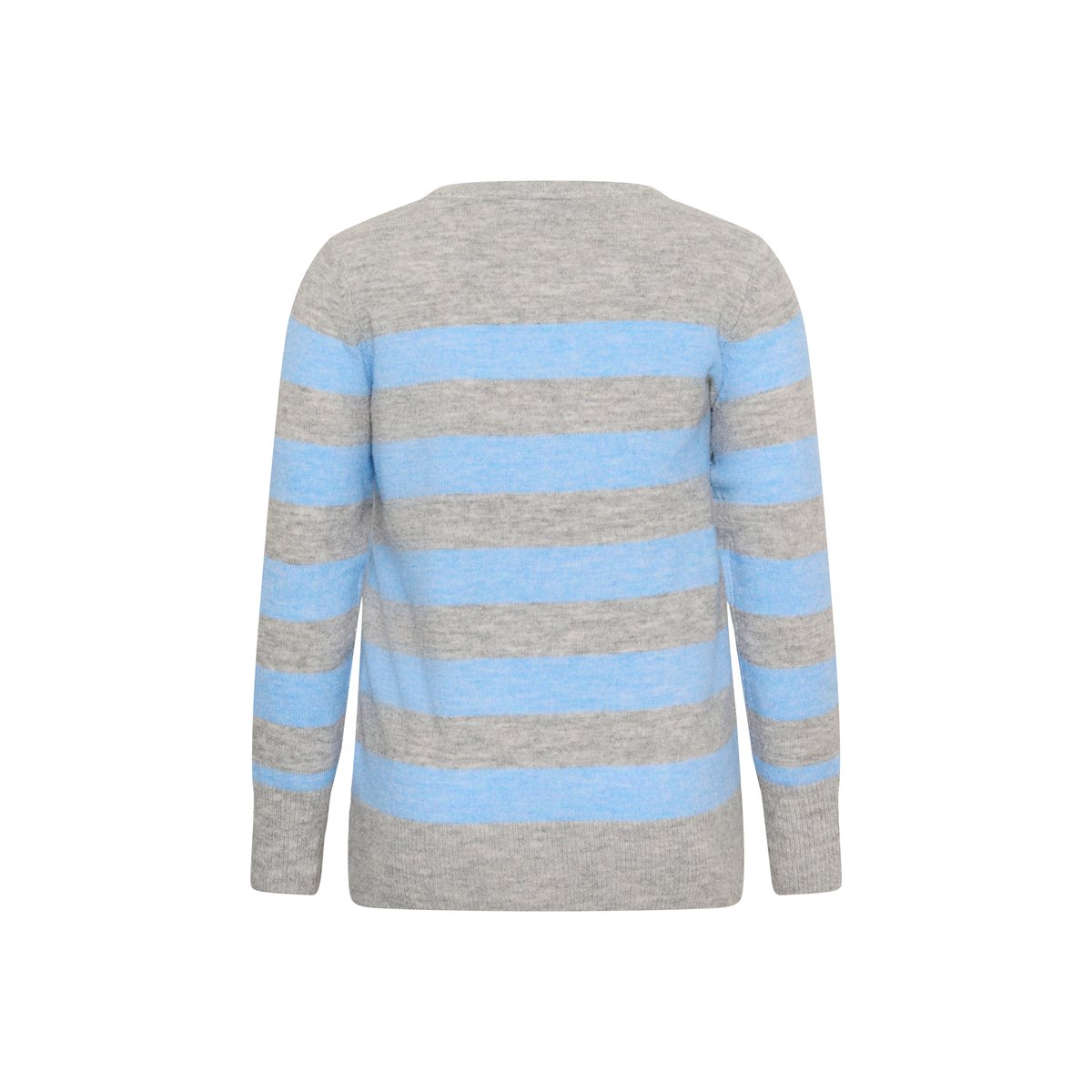 Pullover tricoté gris bleu light grey mel./blue melange, KAFFE CURVE