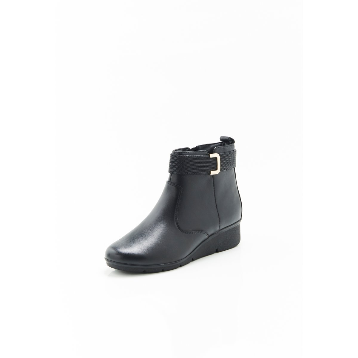 Boots compensés à boucle Amortyl noir, DAMART