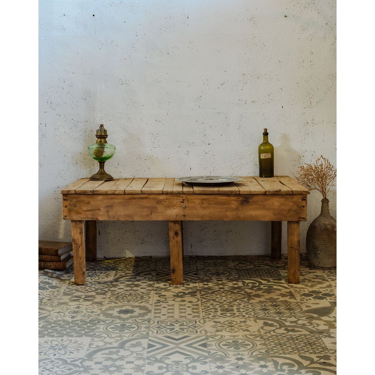Table basse en bois Léonie N°1026 - Bon état bois clair, DEBONGOUT